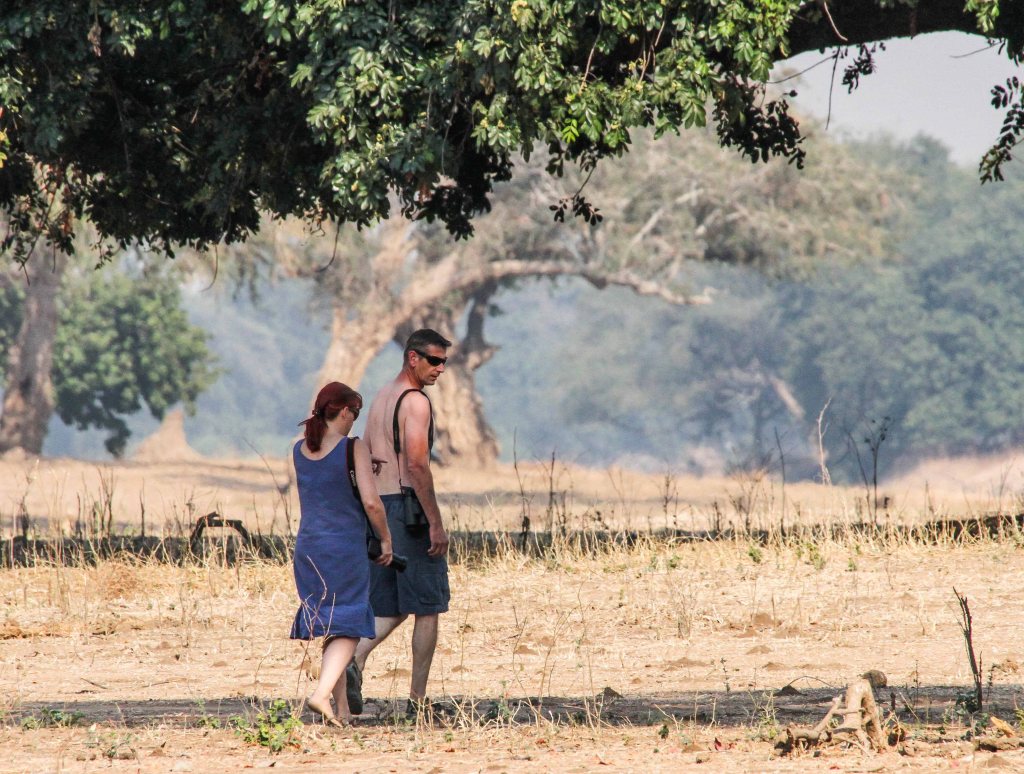 Going walkies, as you do in Mana Pools